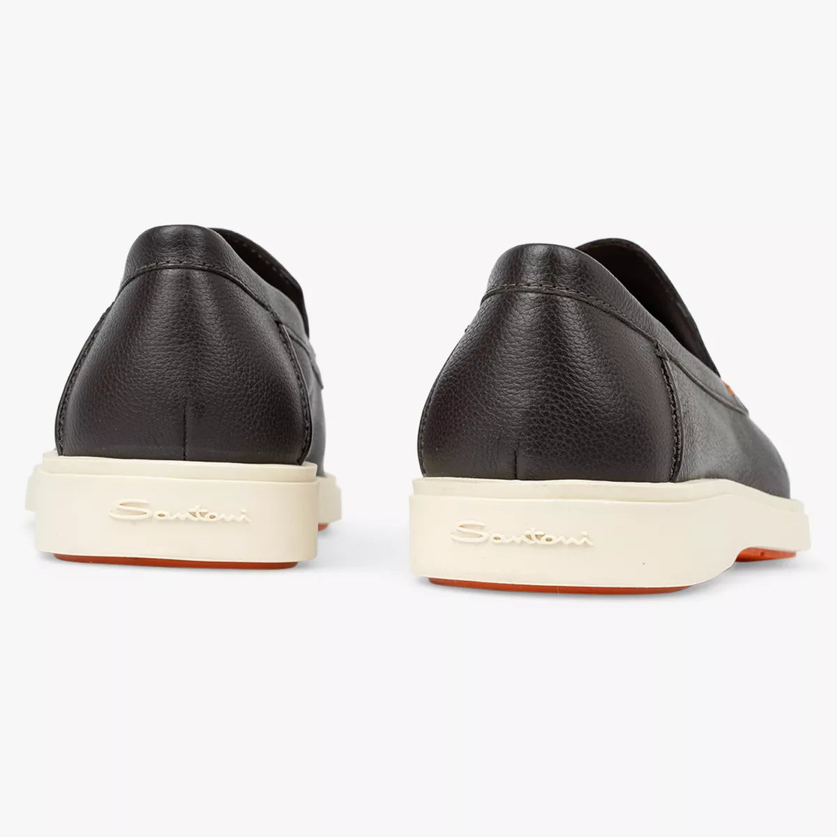 Santoni Loafers Donkerbruin Leer | Tumbled Leather Loafer