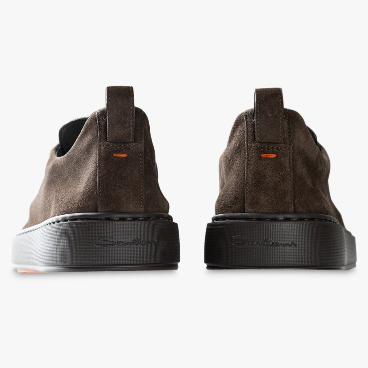 Santoni Slip-on Sneaker Donkerbruin Suède
