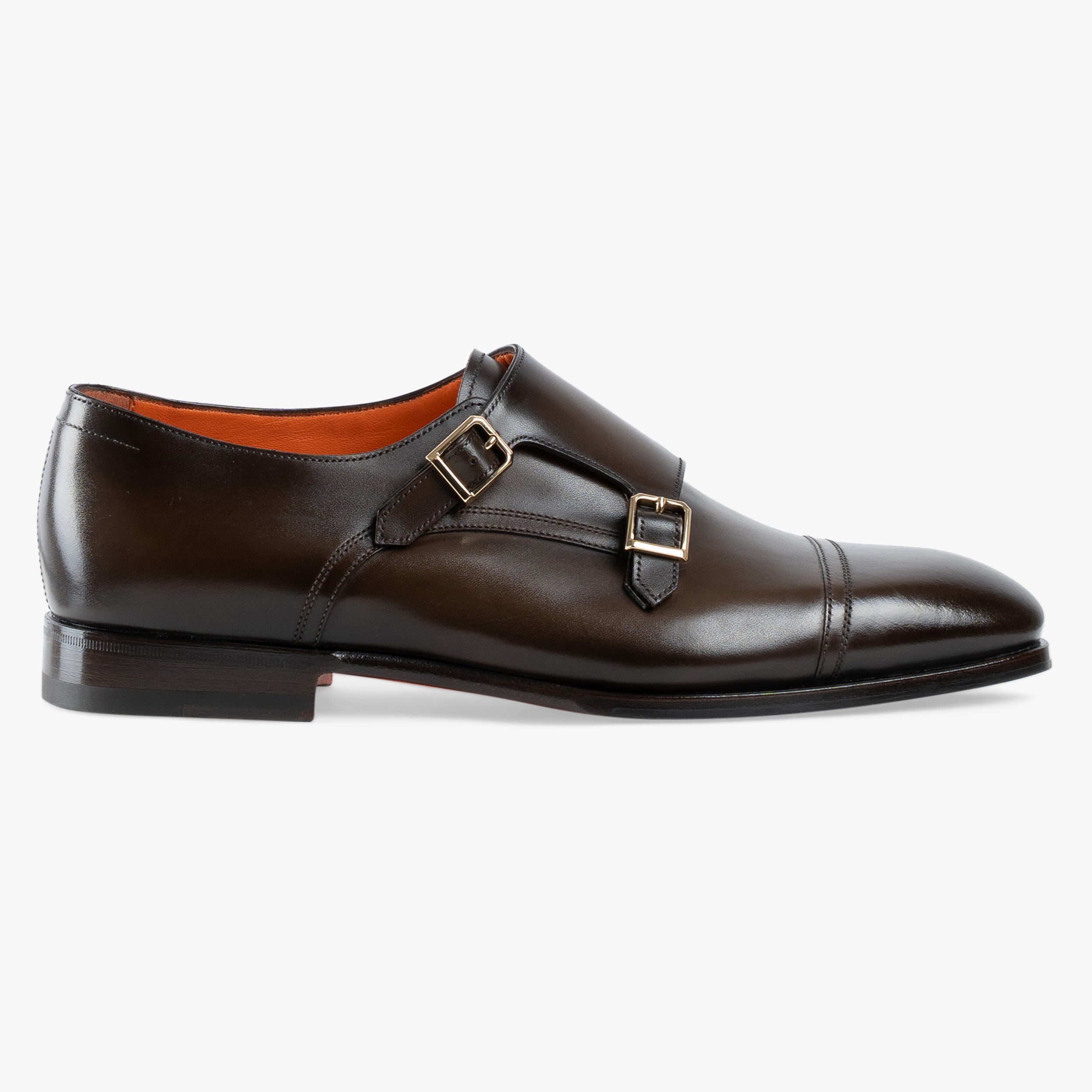 Santoni Bruine Gespschoen | Double-Buckle