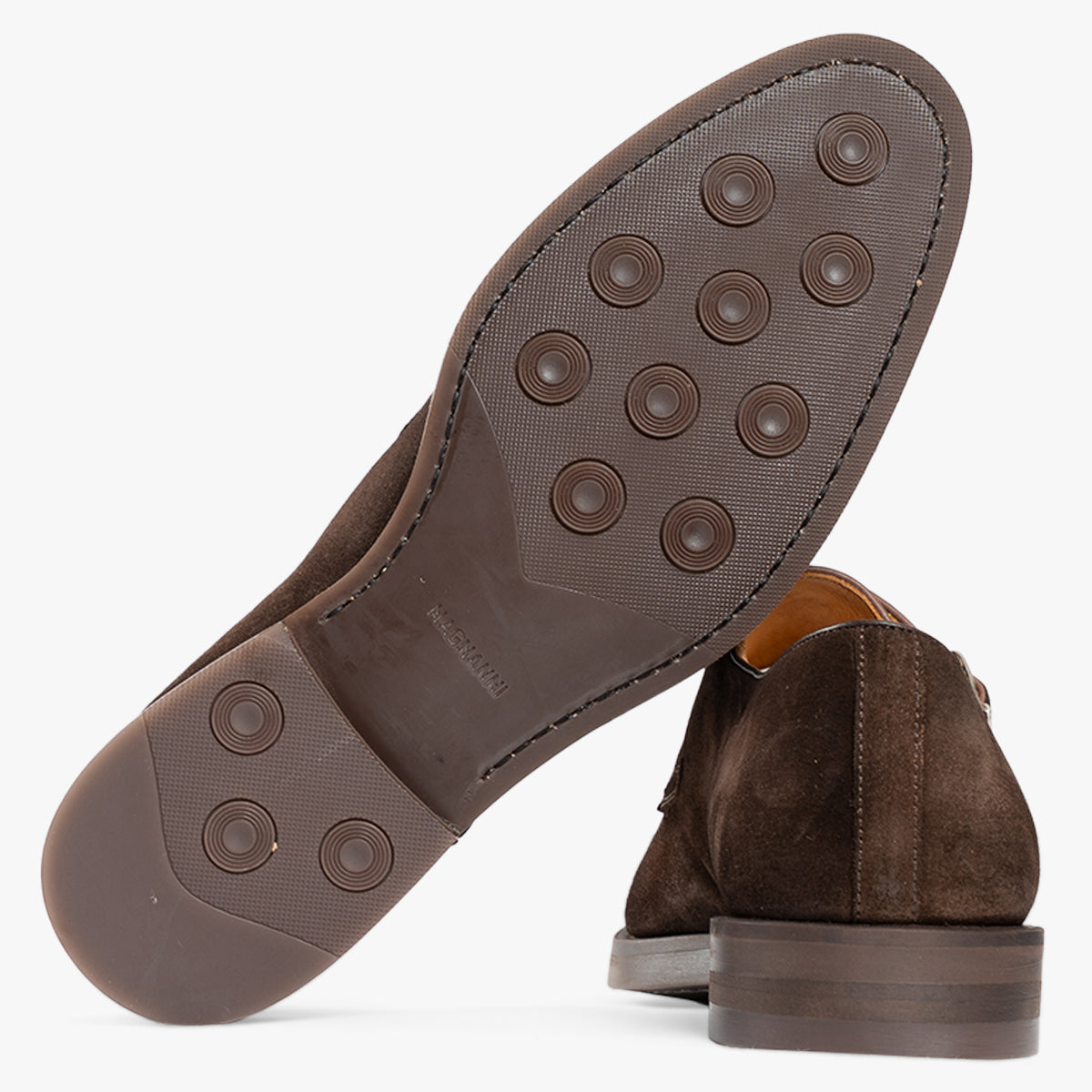 Magnanni Dubbele Gespschoen Bruin Suede