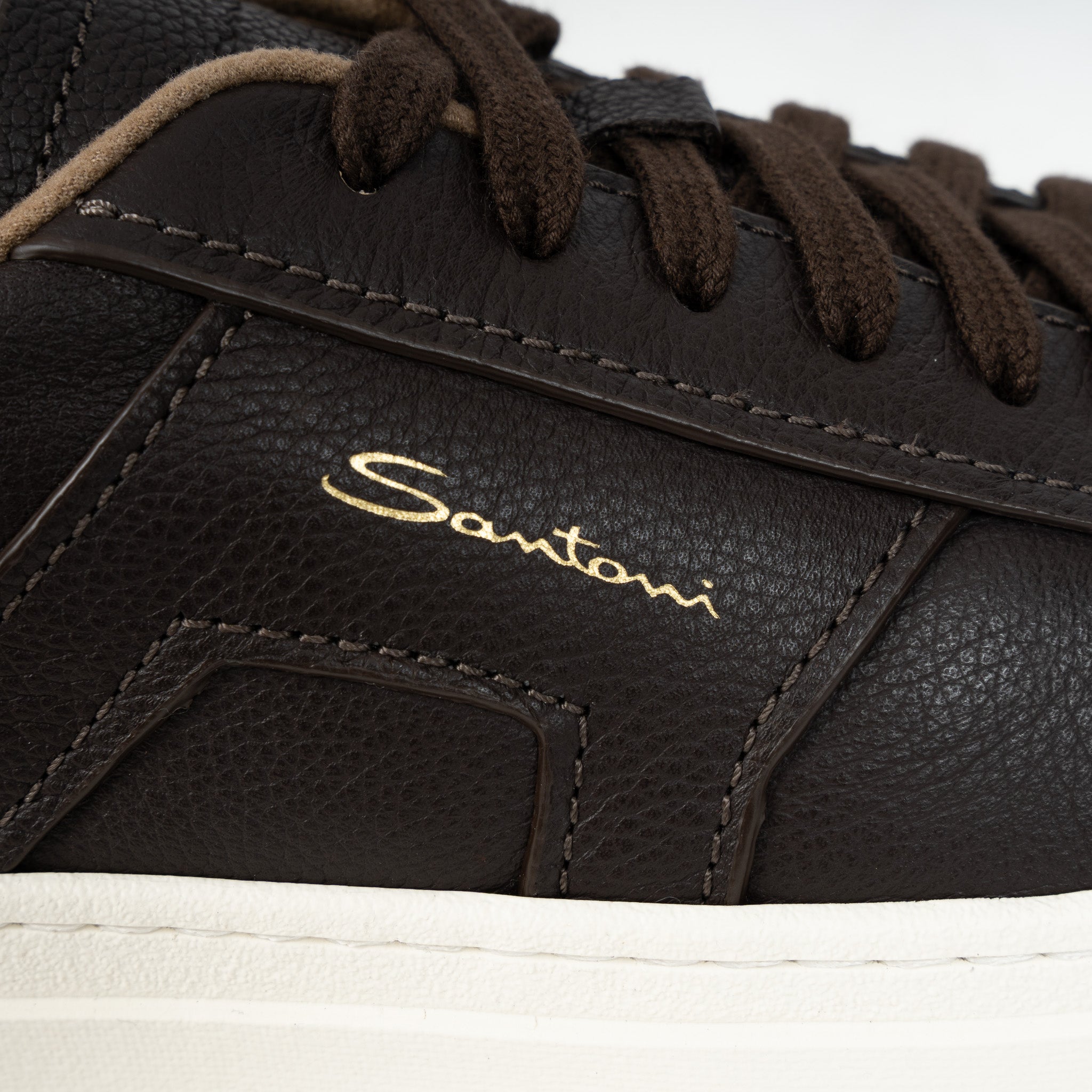 Santoni Sneaker Donkerbruin | Double Buckle