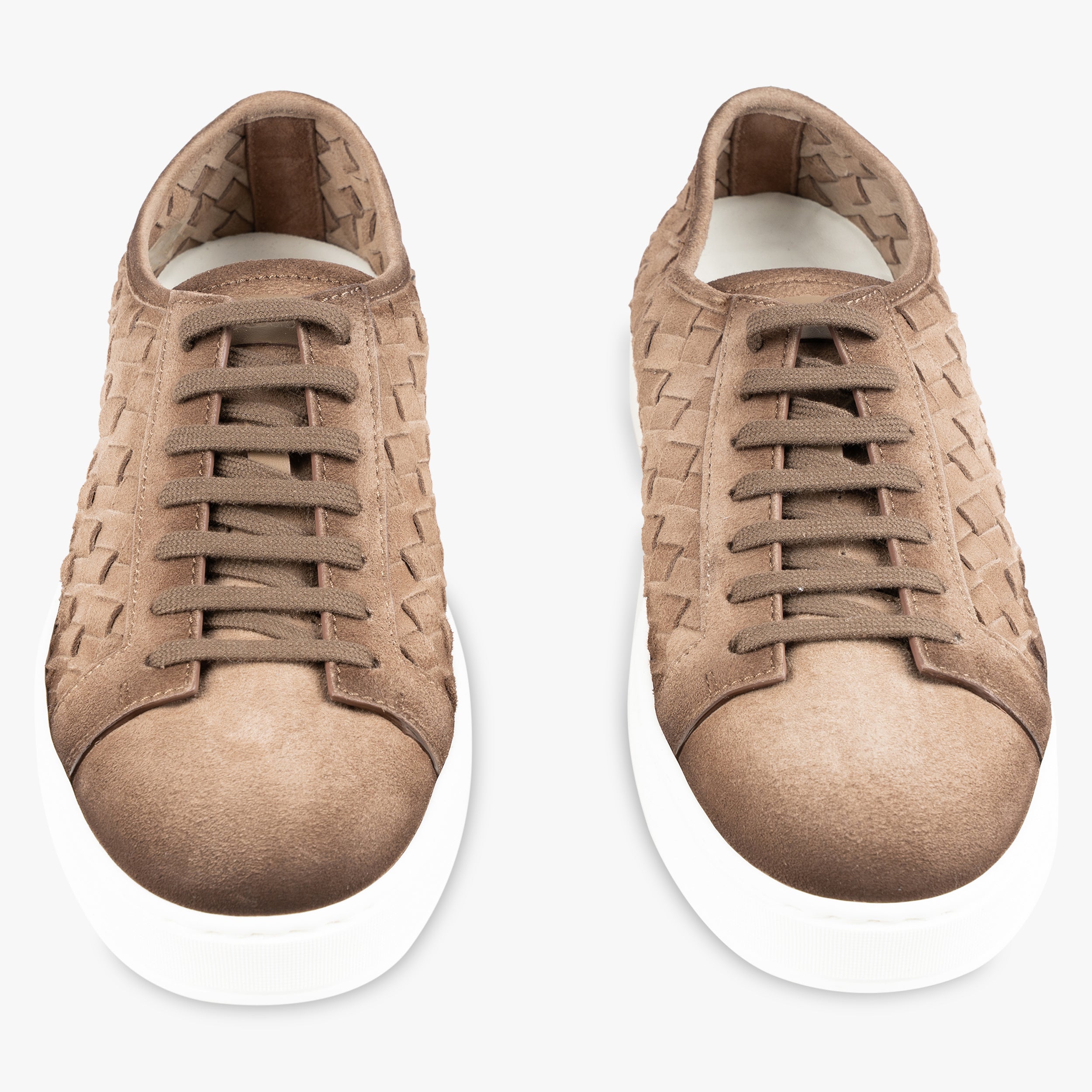 Santoni Gevlochten Sneaker Beige | Intrecci