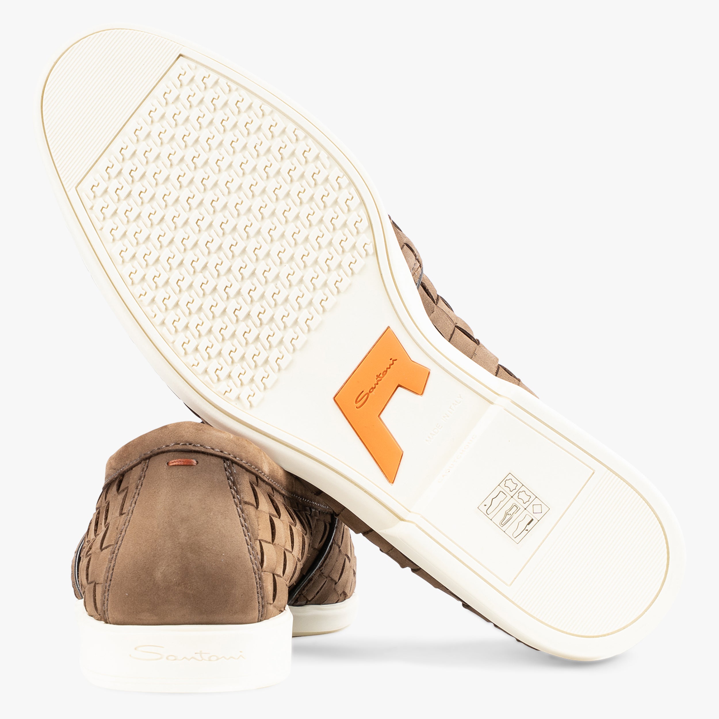 Santoni Gevlochten Loafer Beige