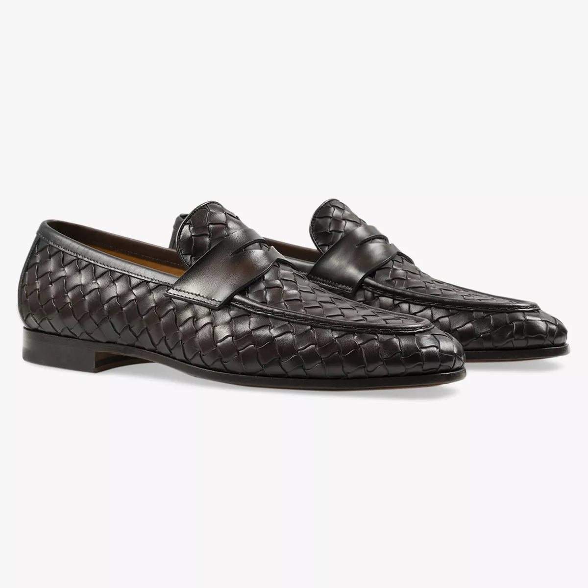 Magnanni Loafer Gevlochten Donkerbruin | Hand-Woven