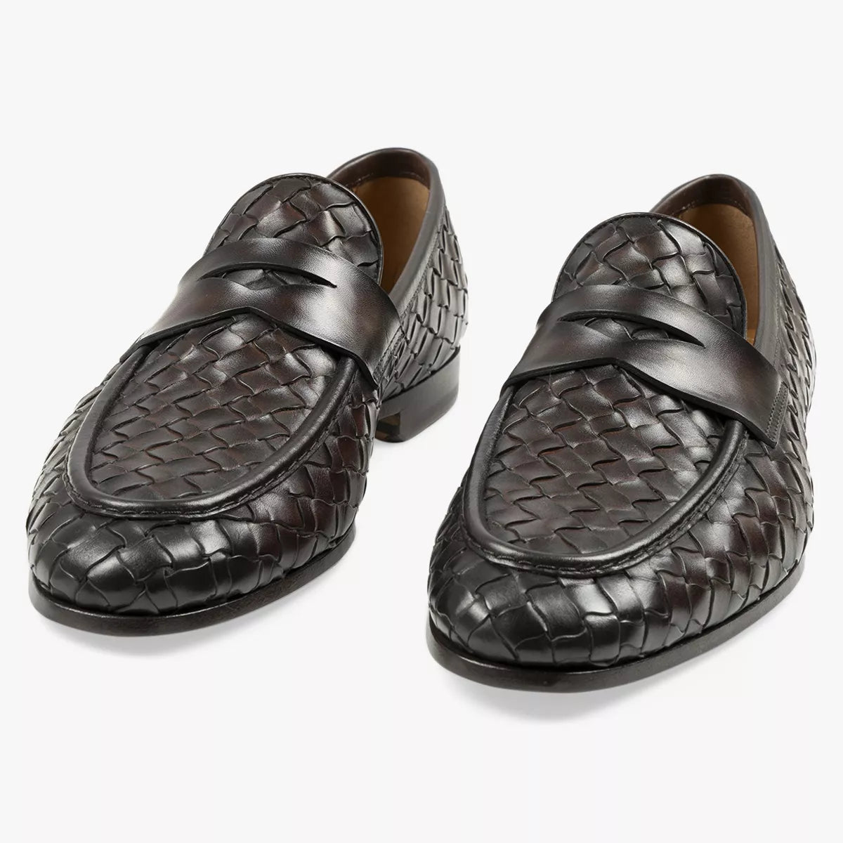 Magnanni Loafer Gevlochten Donkerbruin | Hand-Woven