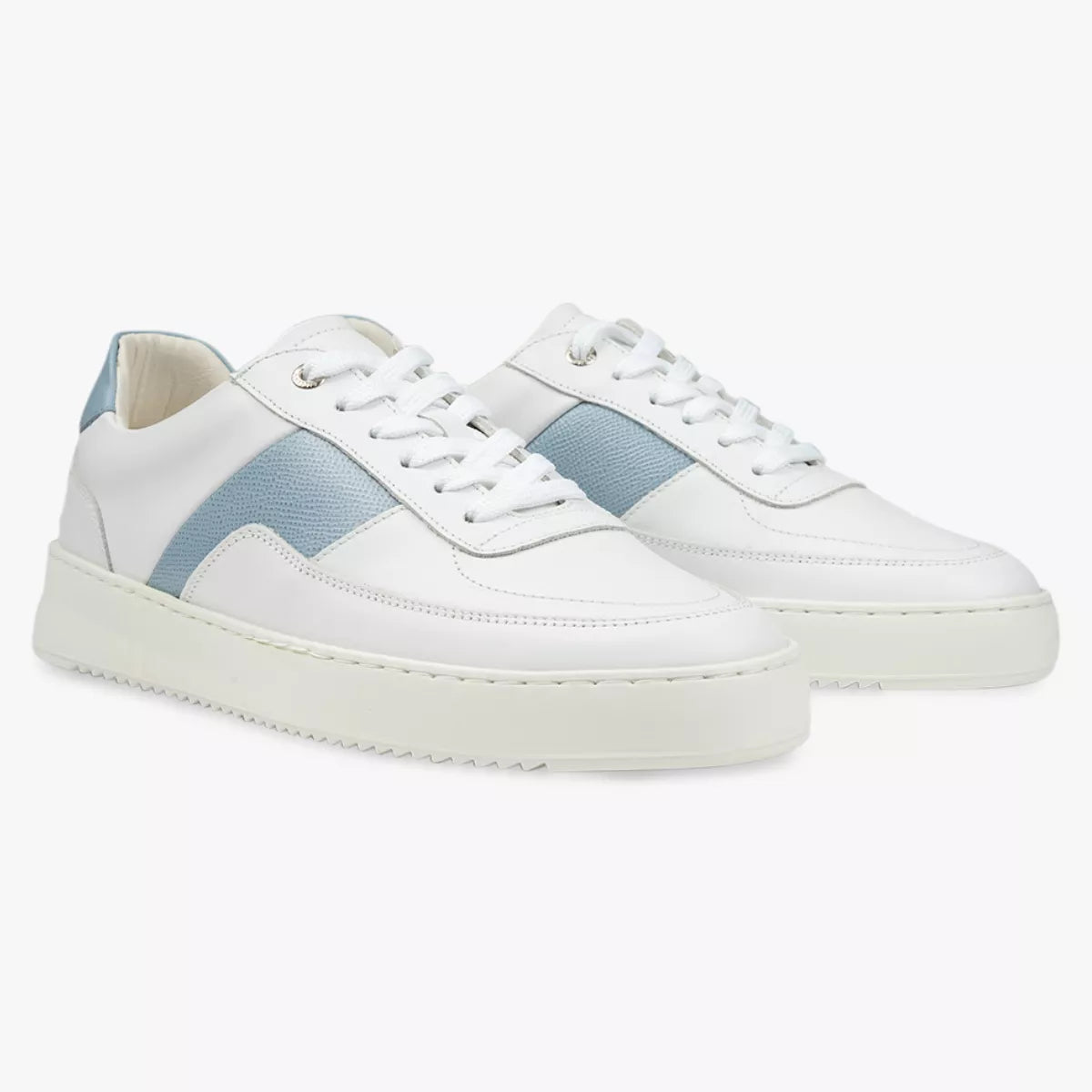 Filling Pieces Sneaker Wit met Lichtblauw | Mondo Game Sky Blue