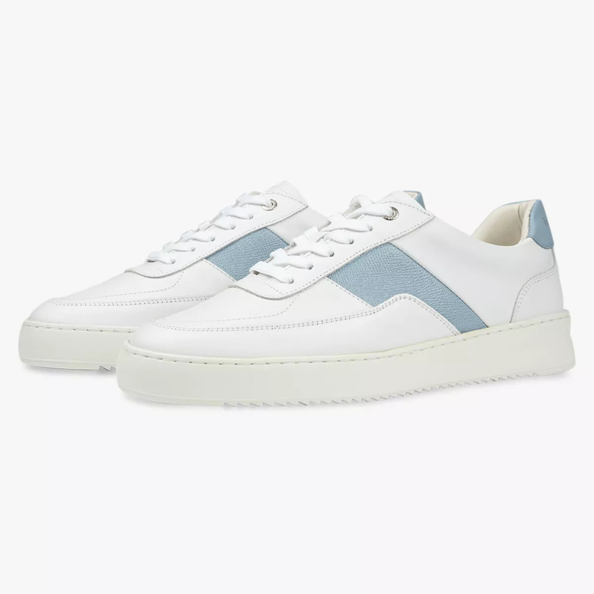 Filling Pieces Sneaker Wit met Lichtblauw | Mondo Game Sky Blue