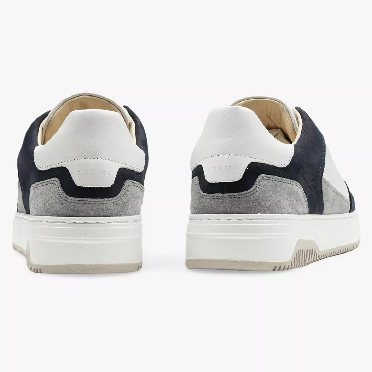 Nubikk Sneaker Wit met Blauw | Basket Court