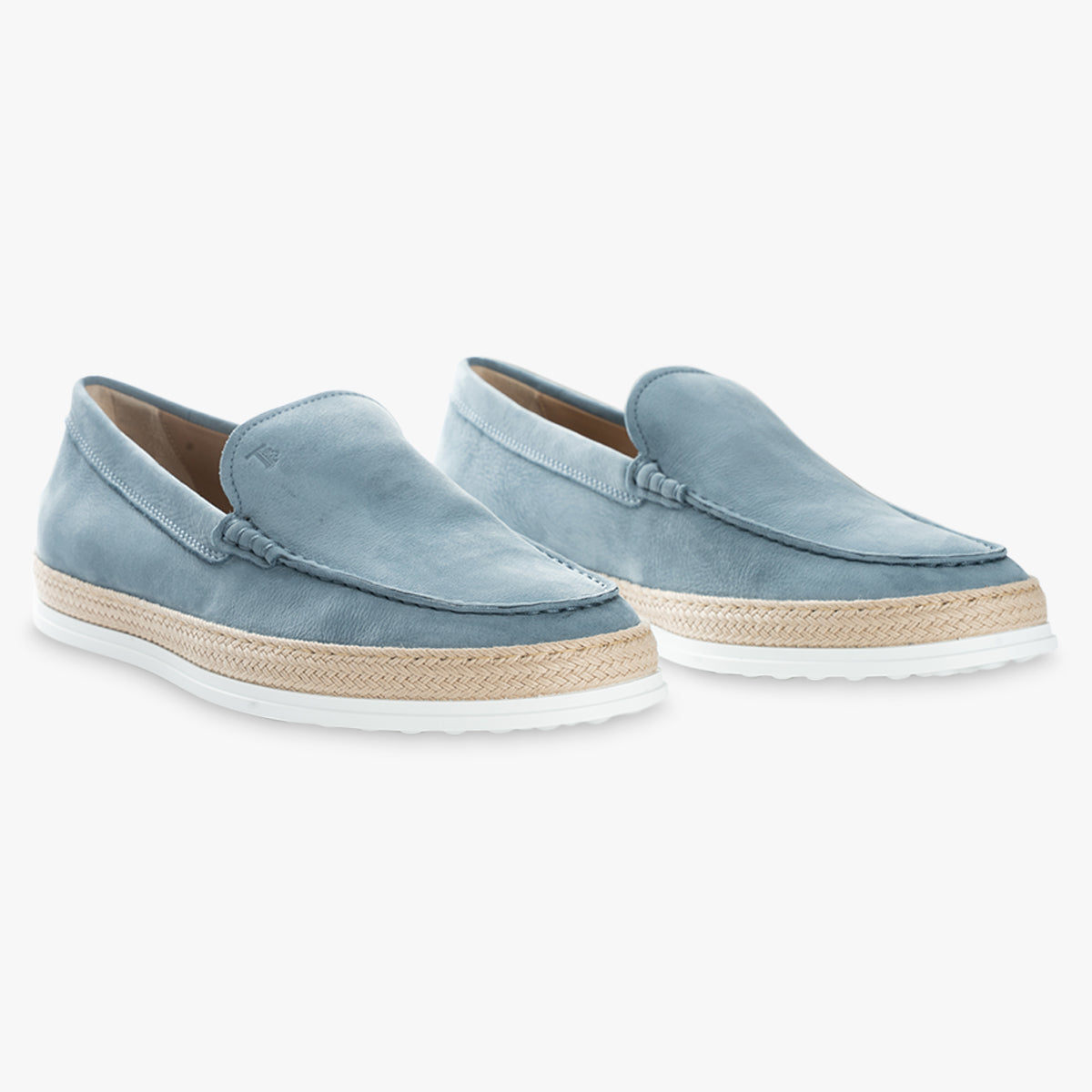 TOD'S Loafers Nubuck Lichtblauw | Slip-ons