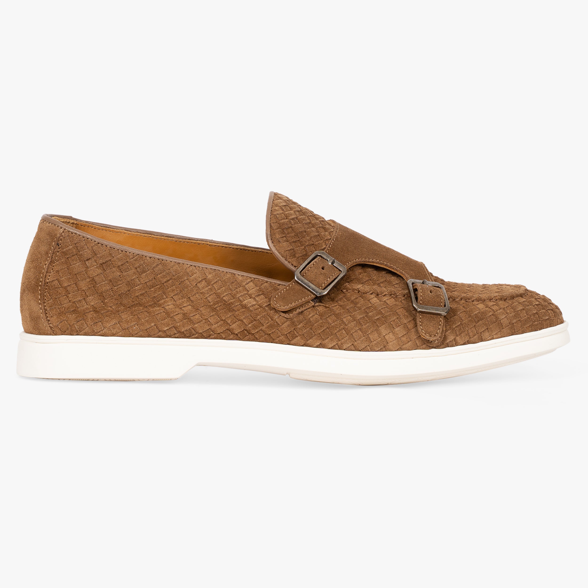 Calce Gevlochten Dubbele Gesp Loafer Camel | Cosimo