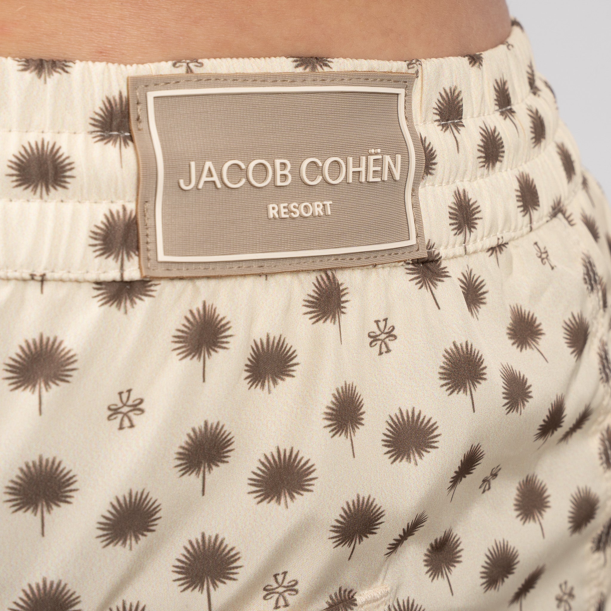 Jacob Cohen Zwembroek Palm Print Beige | Resort