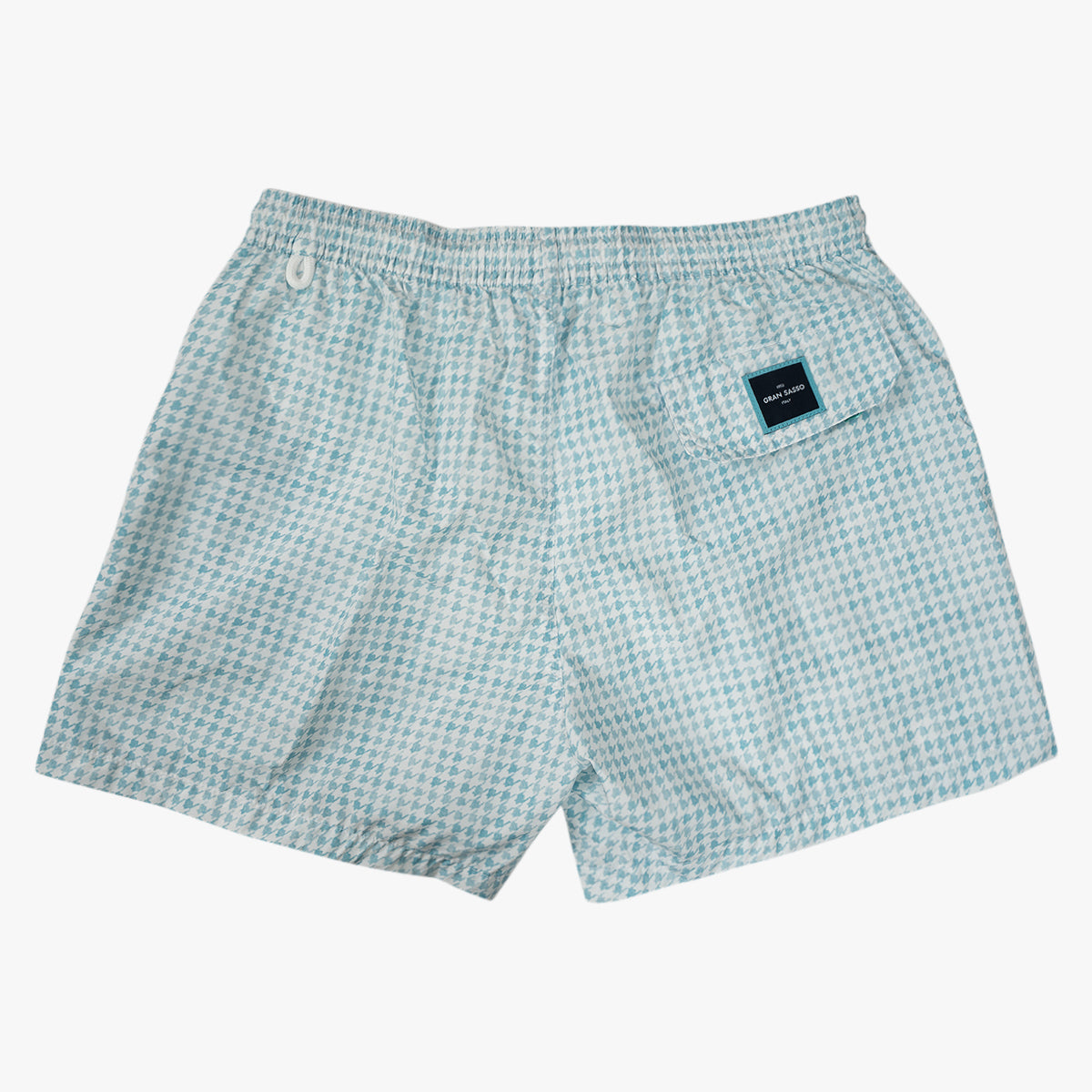Gran Sasso Zwembroek Aquablauw | Houndstooth Print