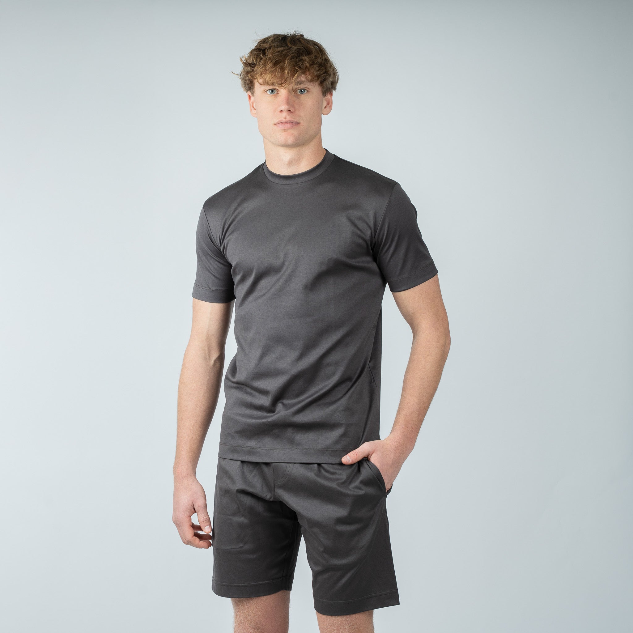 Valenza Korte Broek Donkergrijs | Interlock Supima