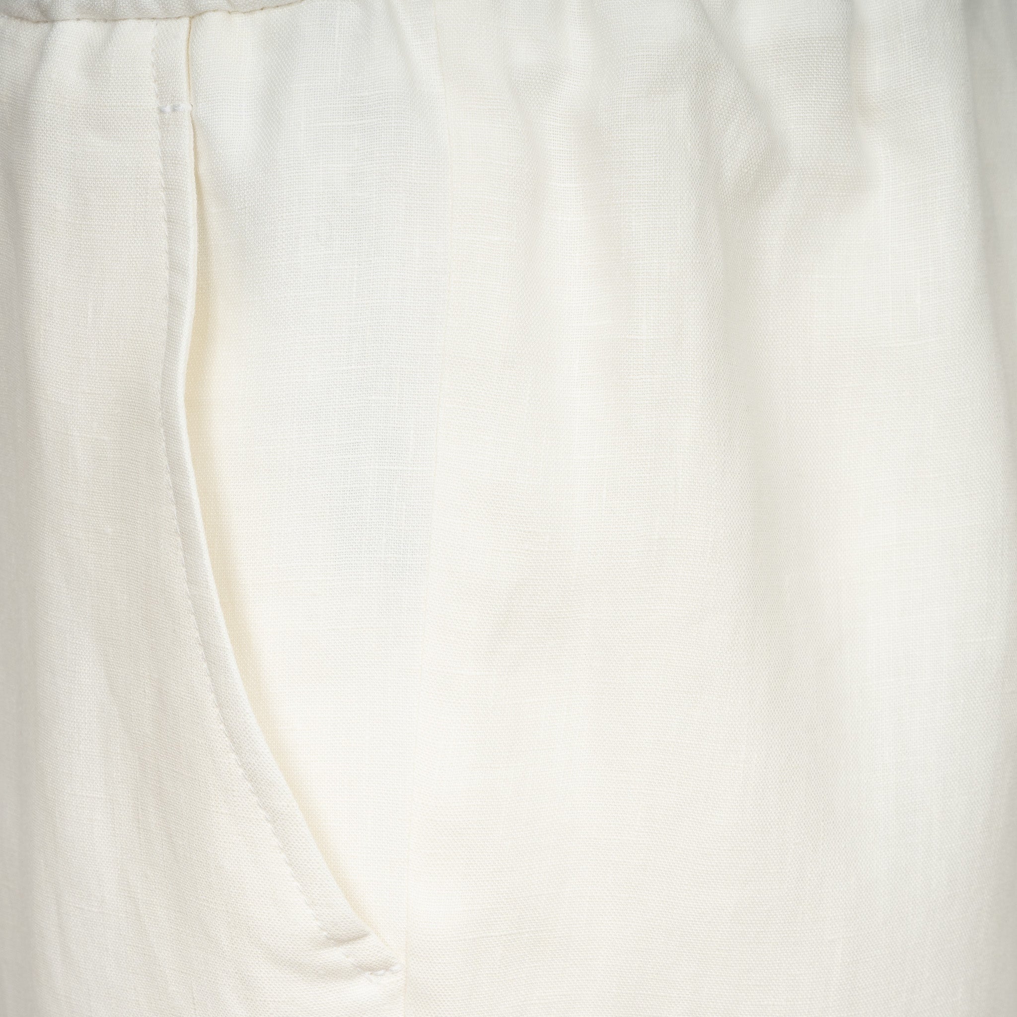 Berwich Linnen Korte Broek Wit | Spiaggia Short
