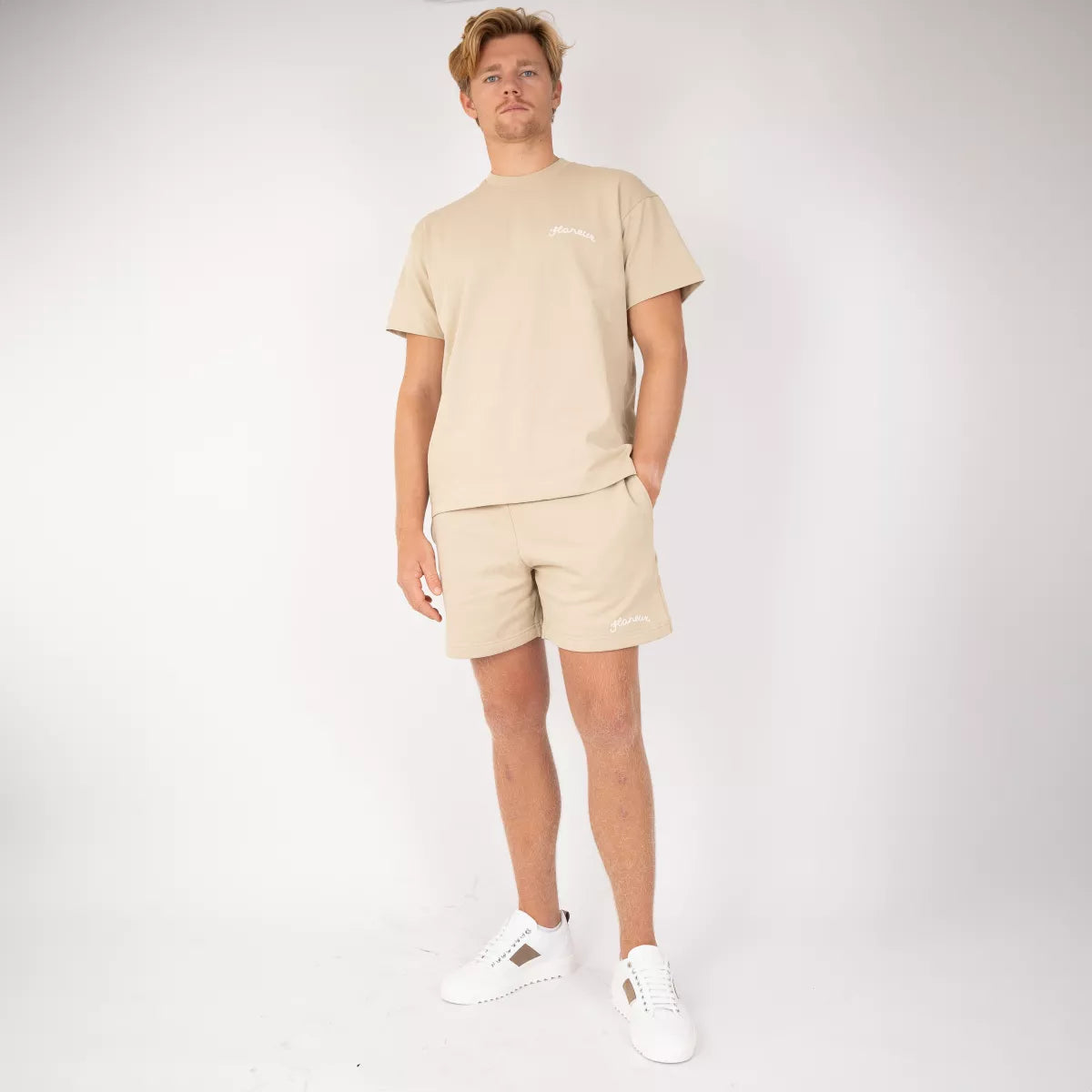 Flaneur Korte Broek Beige | Signature Shorts