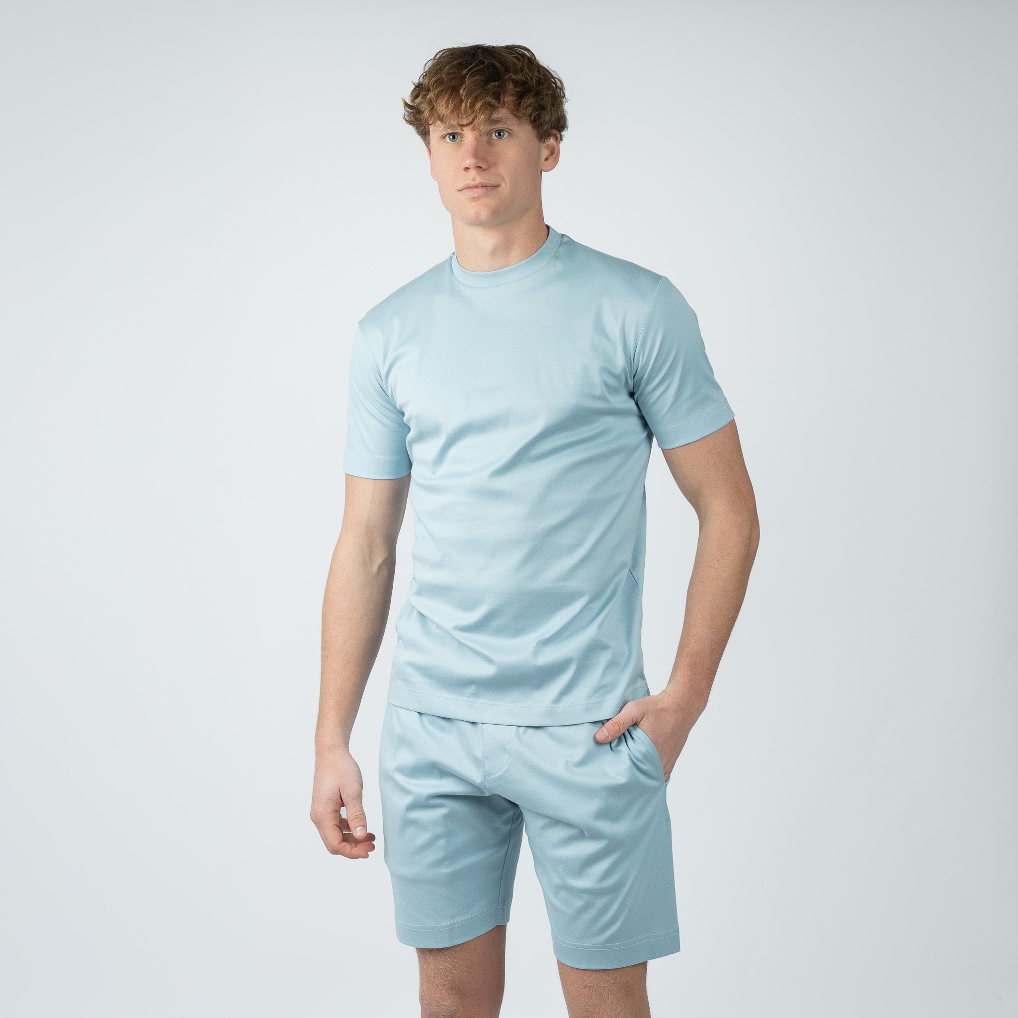 Valenza Korte Broek Lichtblauw | Interlock Supima