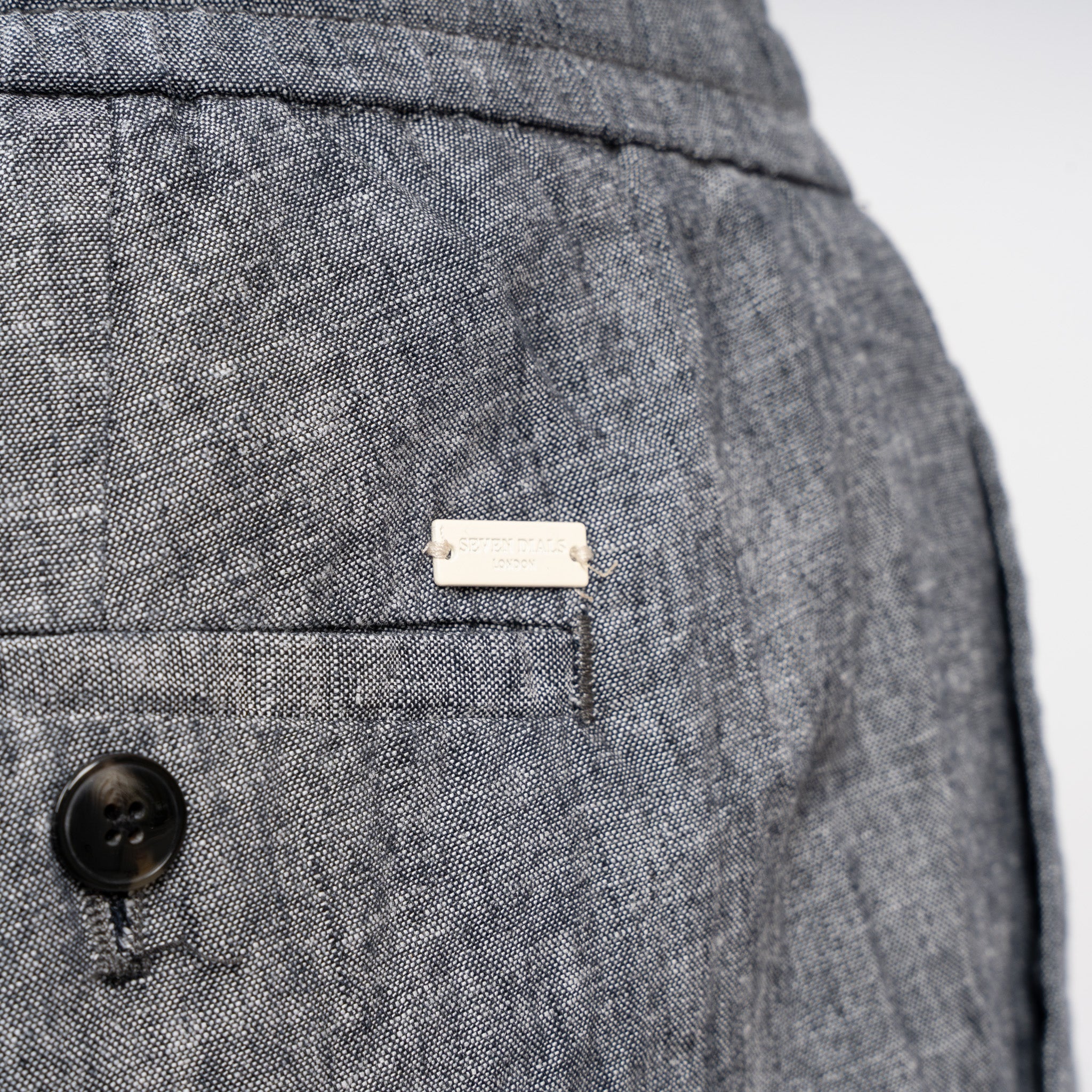 SEVEN DIALS Linnen Korte Broek Blauw | Soul