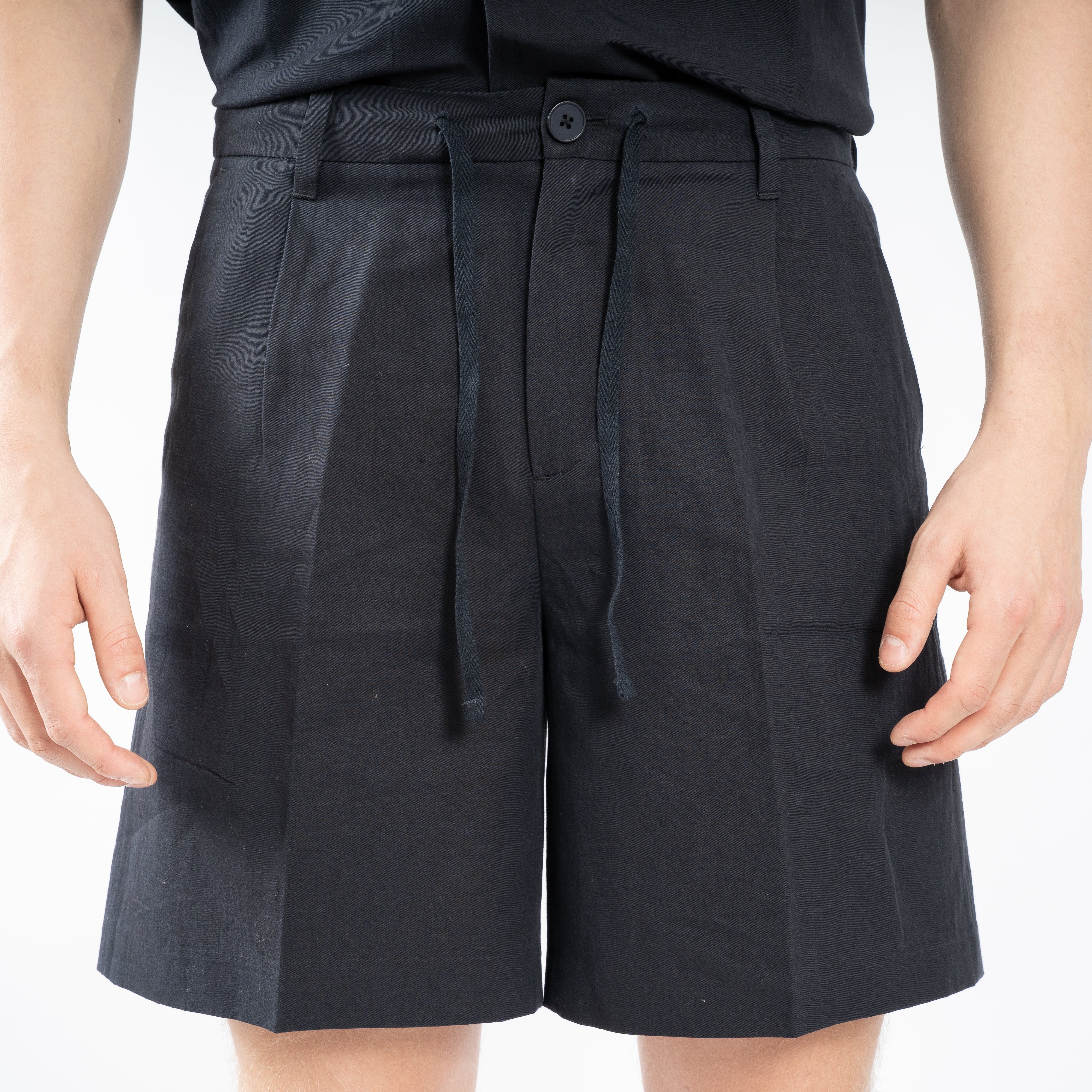 Olaf Korte Broek Donkerblauw | Cotton Linen Shorts