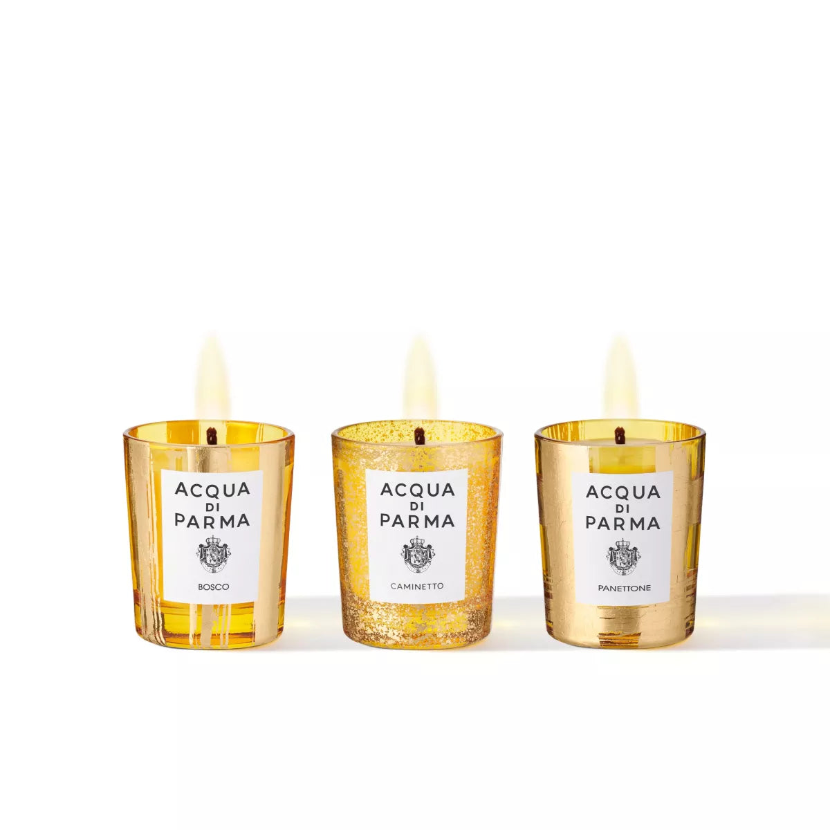 Acqua di Parma HOLIDAY CANDLE SET | BOSCO, CAMINETTO, PANETTONE