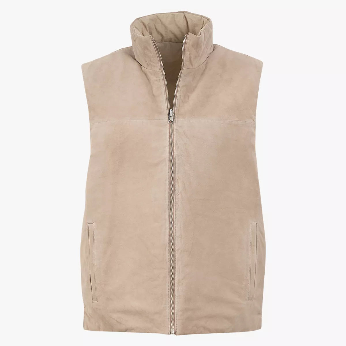 Alter Ego Bodywarmer Suede Beige | Lev