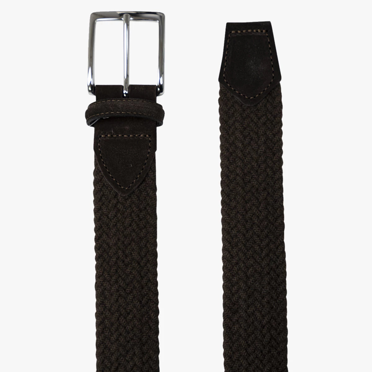 Athison suede riem bruin