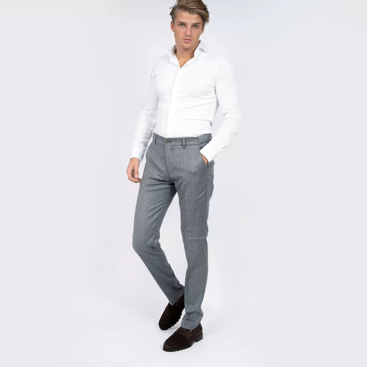 Berwich Pantalon Licht Grijs | Morello Elax