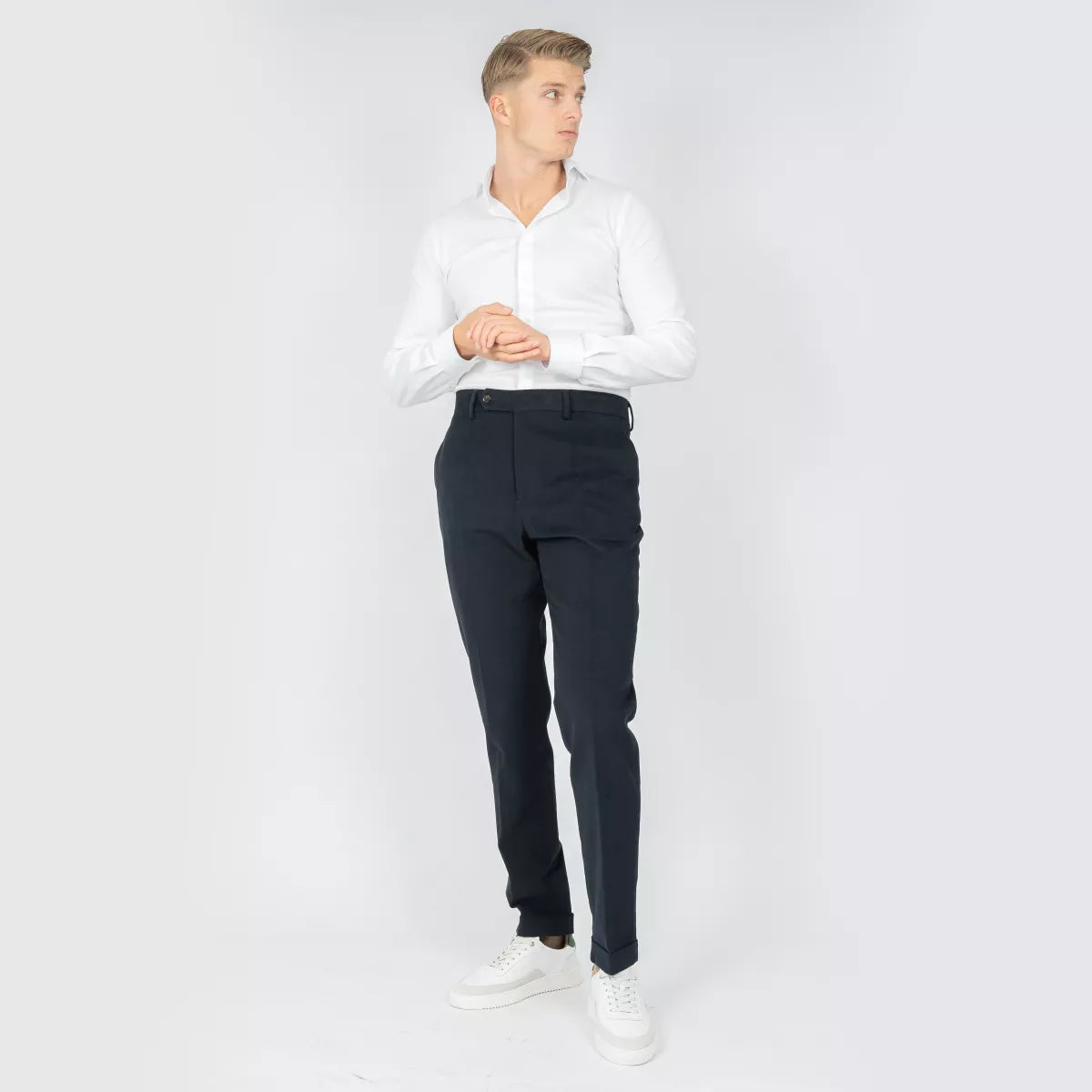 Berwich pantalon donkerblauw | Retro