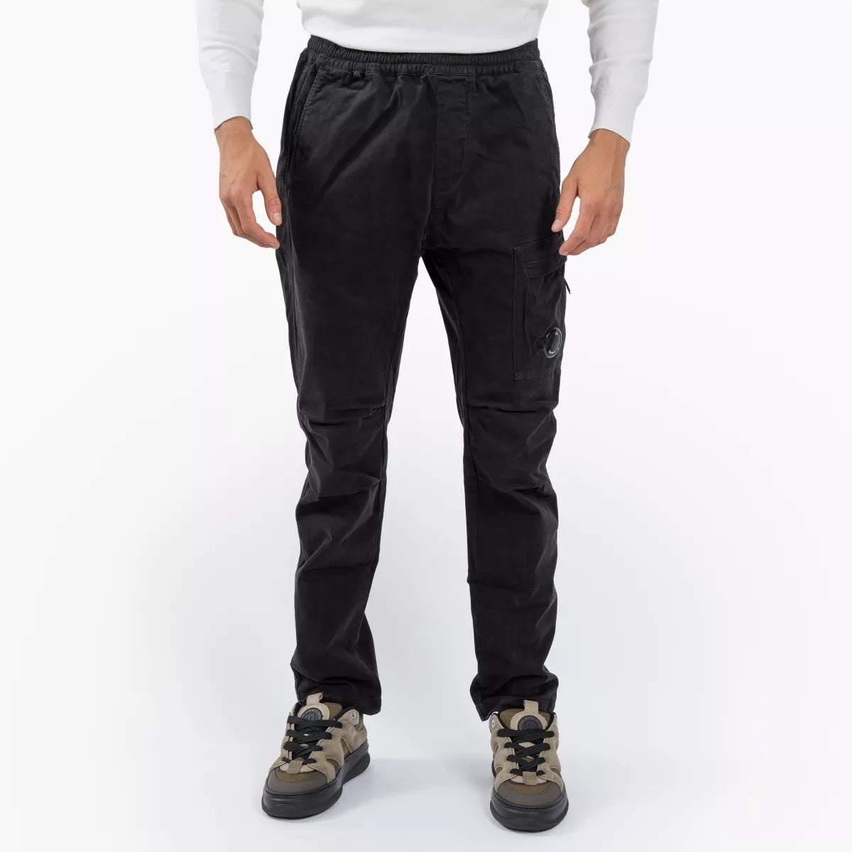 CP Company Cargobroek zwart | Moleskin Stretch