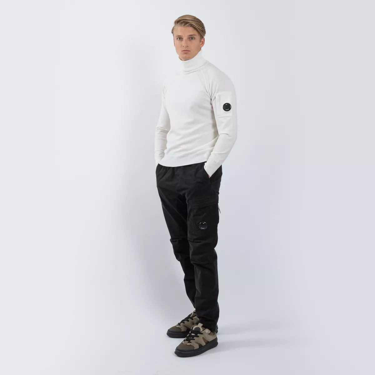 CP Company Cargobroek zwart | Moleskin Stretch