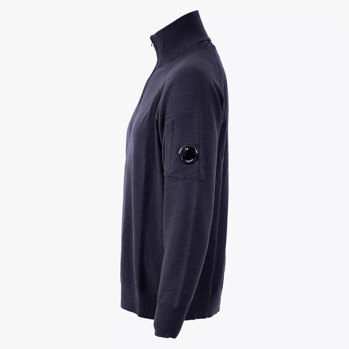 CP Company Gebreide Trui met Rits Donkergrijs| Half-Zip Knit