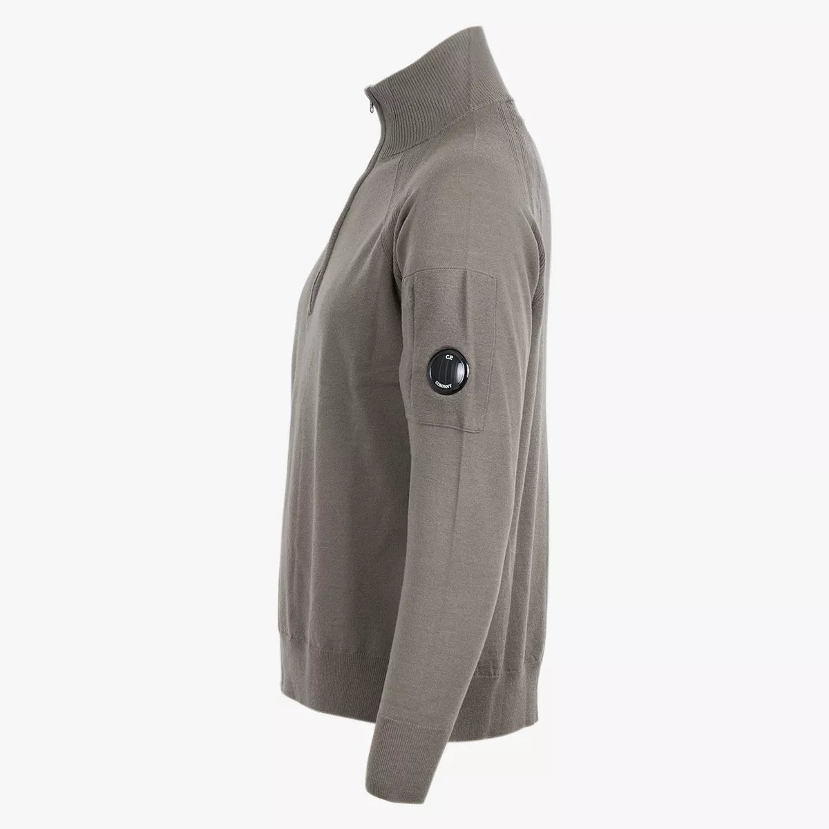 CP Company Gebreide Trui met Rits Khaki | Half Zip Knit