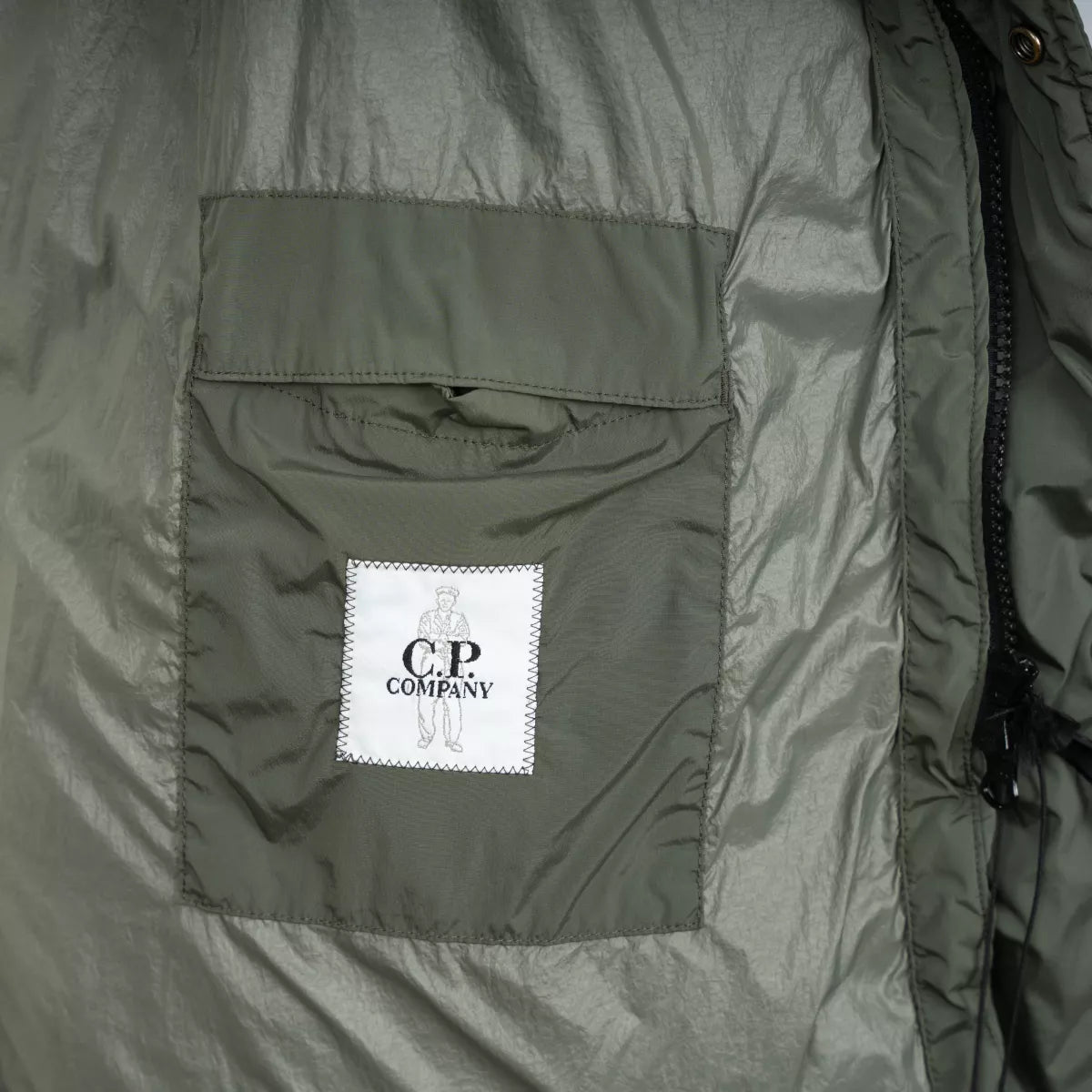 CP Company Lange Donsjas Groen | Nycra-R Hooded