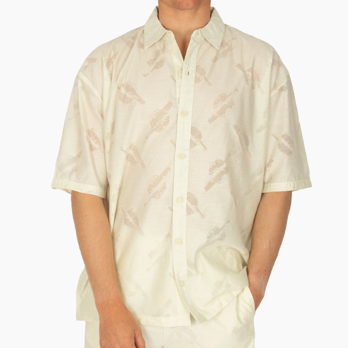 Daily Paper Overhemd met korte mouw off-white | Salim Shirt