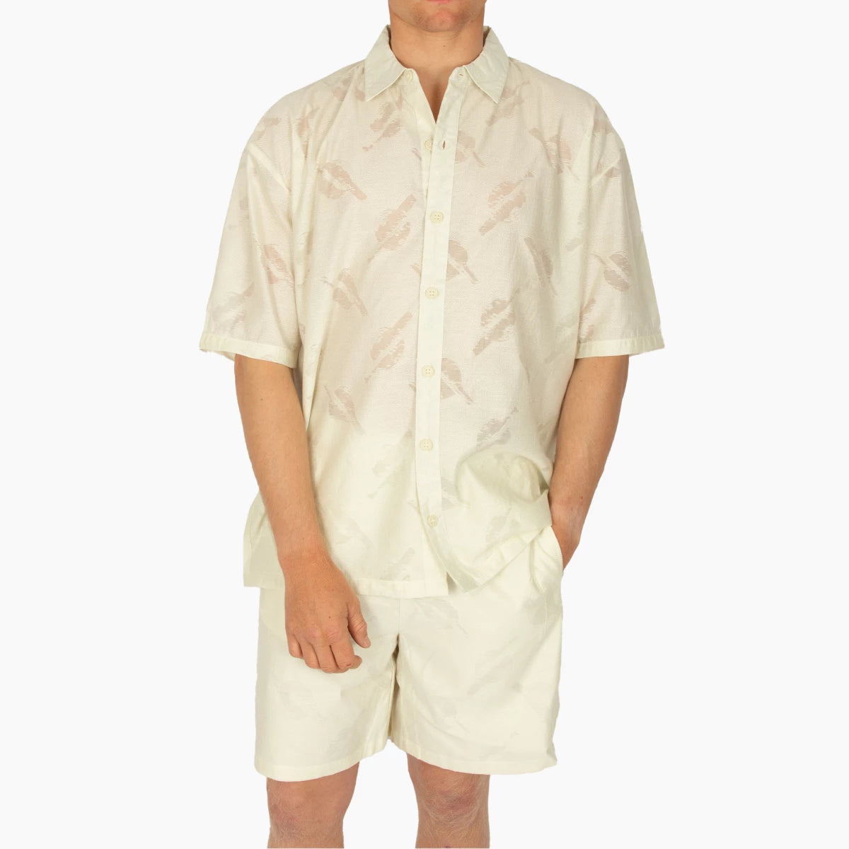 Daily Paper Overhemd met korte mouw off-white | Salim Shirt