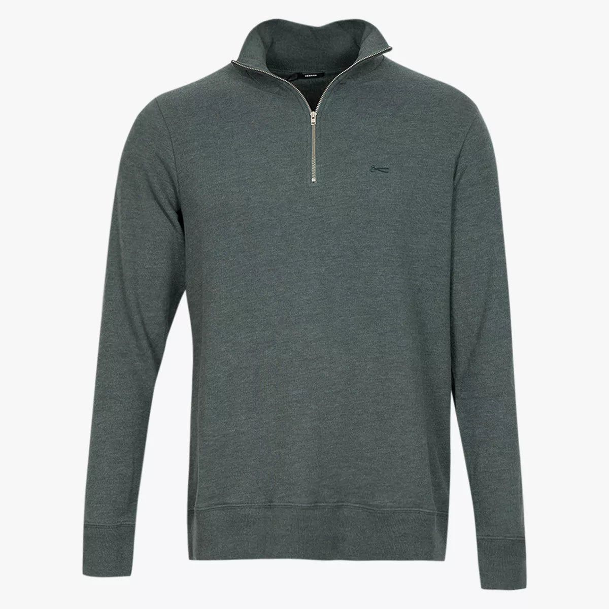 Denham Half Zip Trui Groen | Roger Half-Zip Sweater