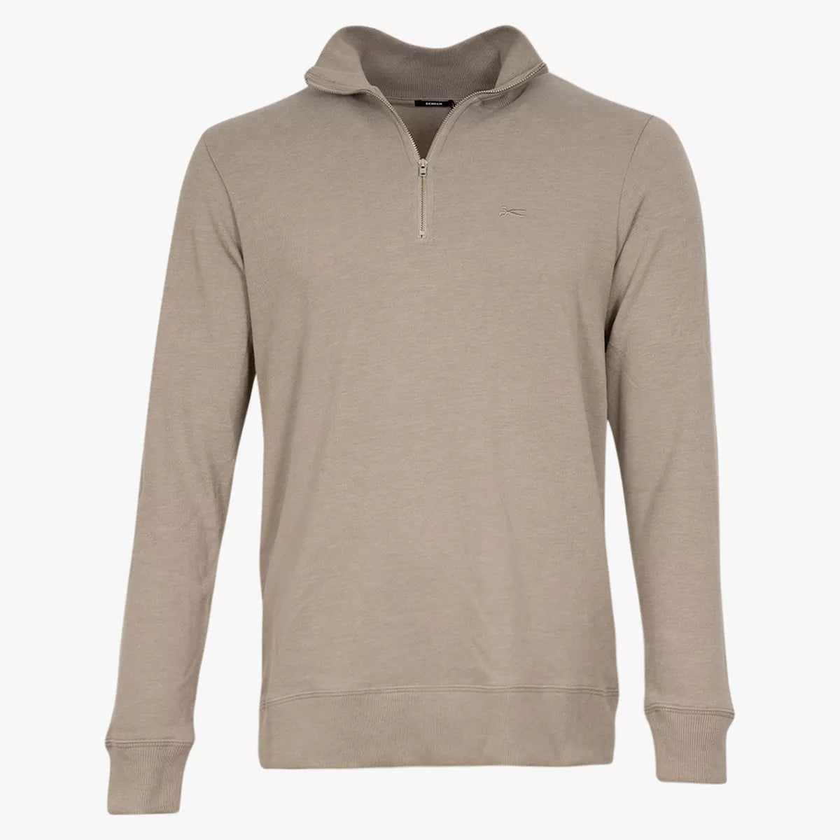 Denham Half Zip Trui Khaki | Roger Half Zip Sweater