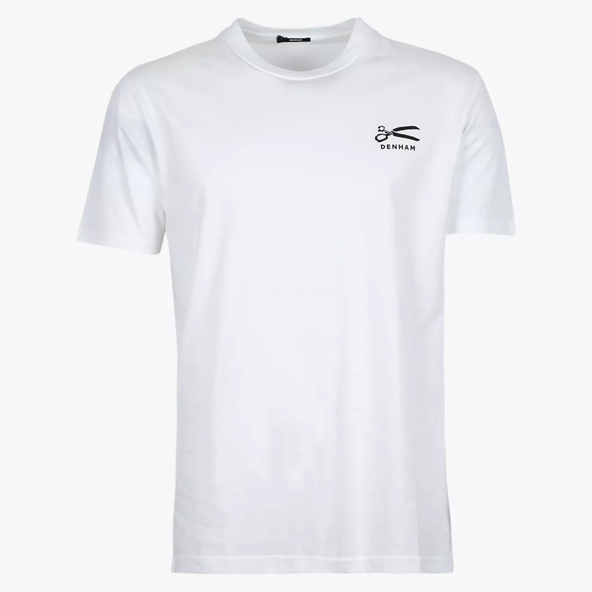 Denham T-shirt met Backprint Wit | Sabre Tee