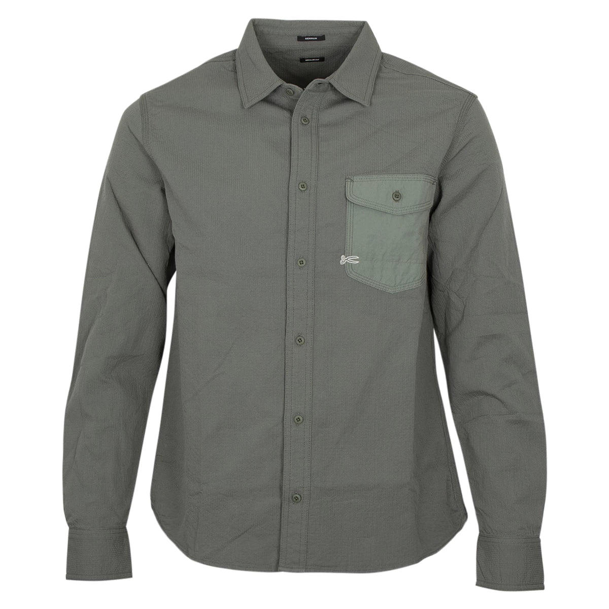 Denham overshirt groen | worker regular