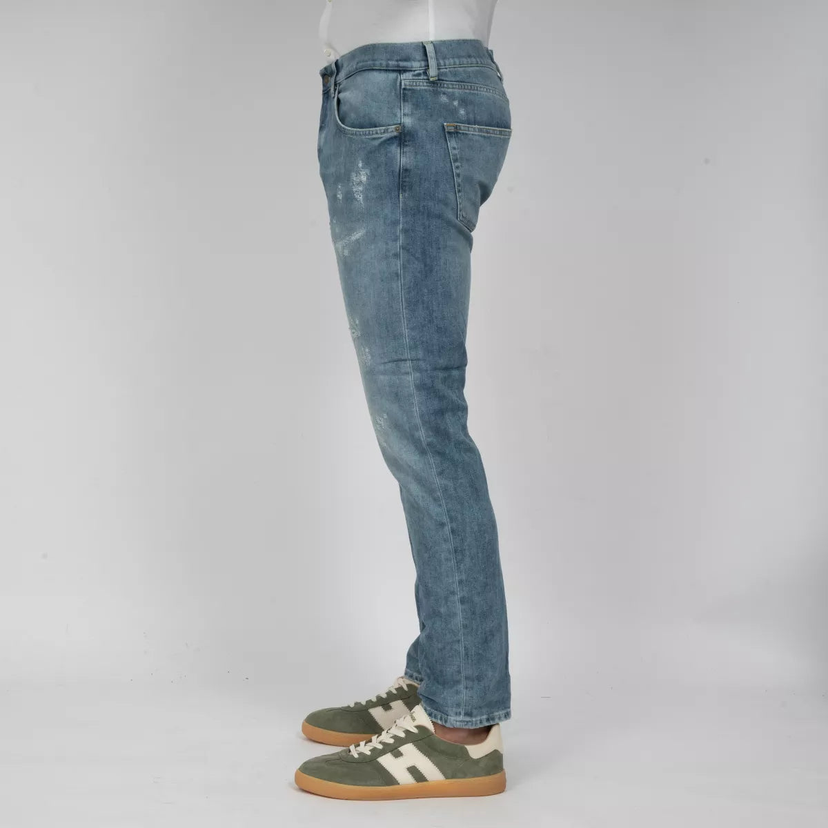 Dondup Jeans Lichtblauw met Destruction | Icon Regular Fit