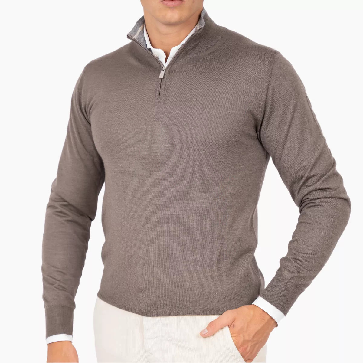 Fedeli Gebreide Half Zip Trui | Favonio