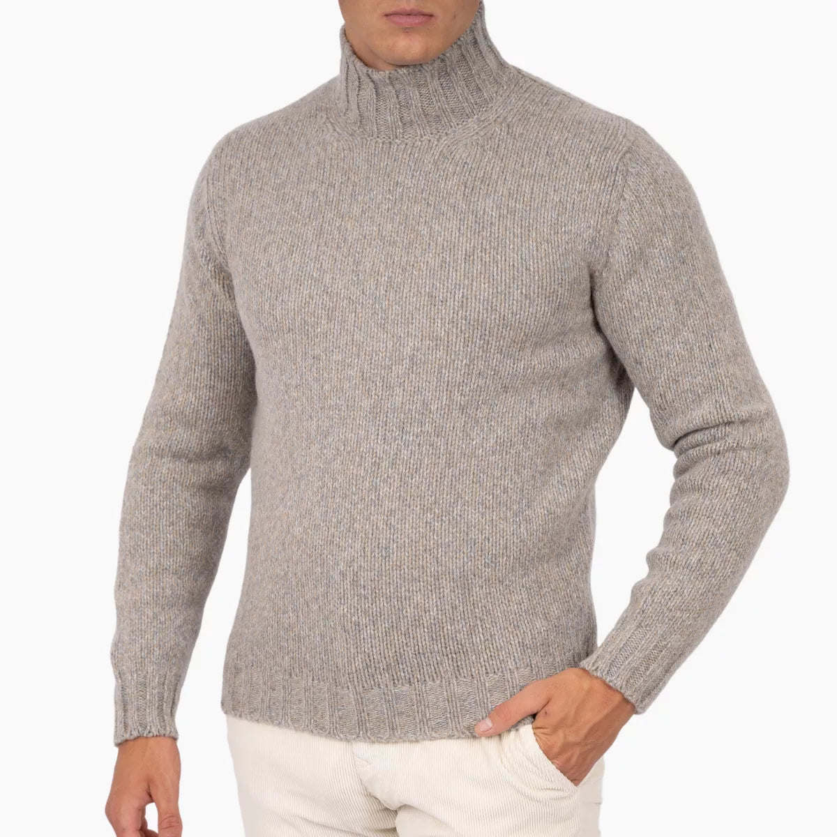 Fedeli Gebreide Turtleneck Beige | Onda