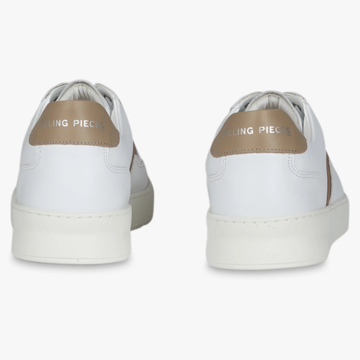 Filling Pieces Sneaker wit met taupe | Mondo Game