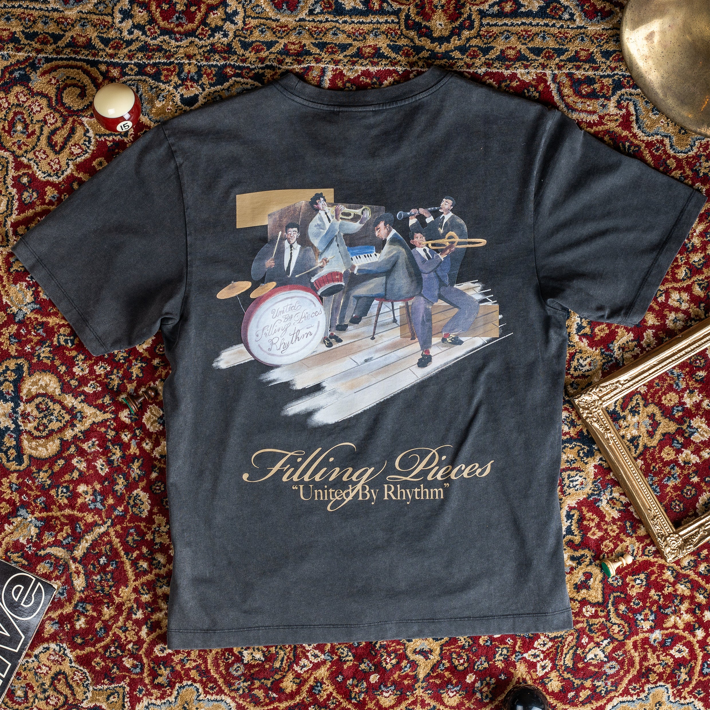 T-Shirt met Backprint Zwart | Band