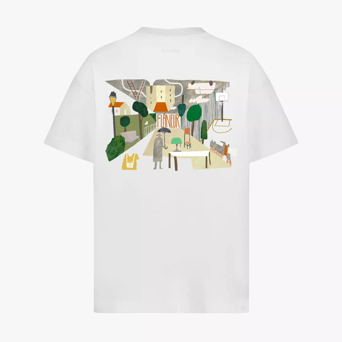 Flaneur T-shirt wit | Upside Down