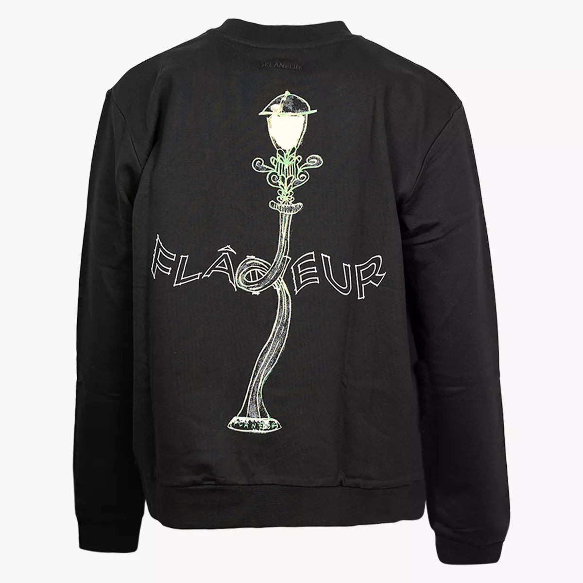 Flaneur Trui met Backprint zwart | Lantern Sweatshirt