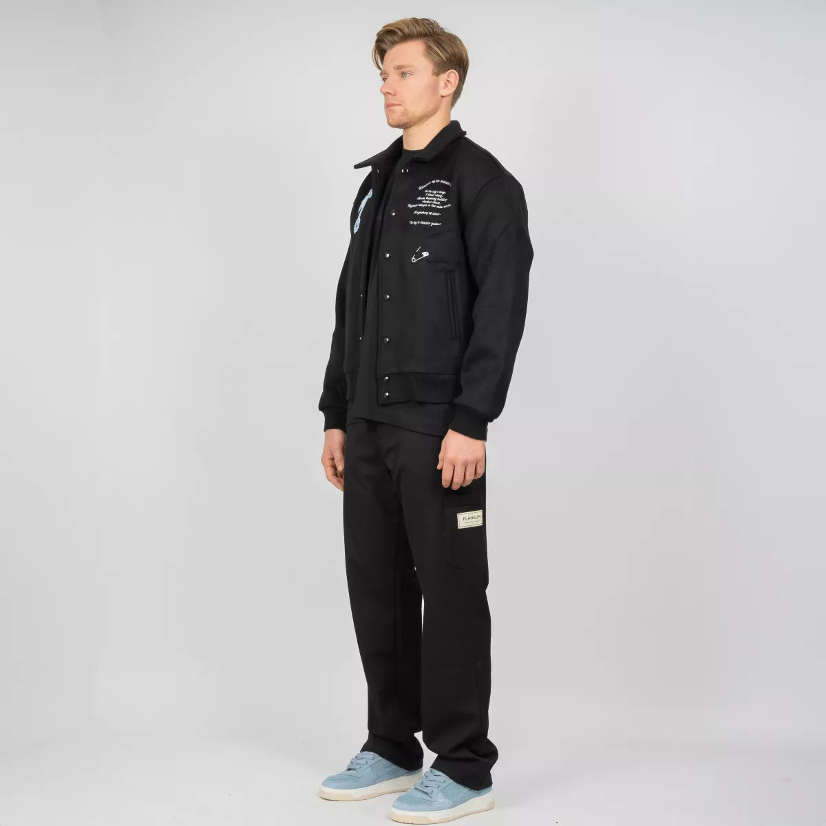 Flaneur Varsity Jacket Zwart