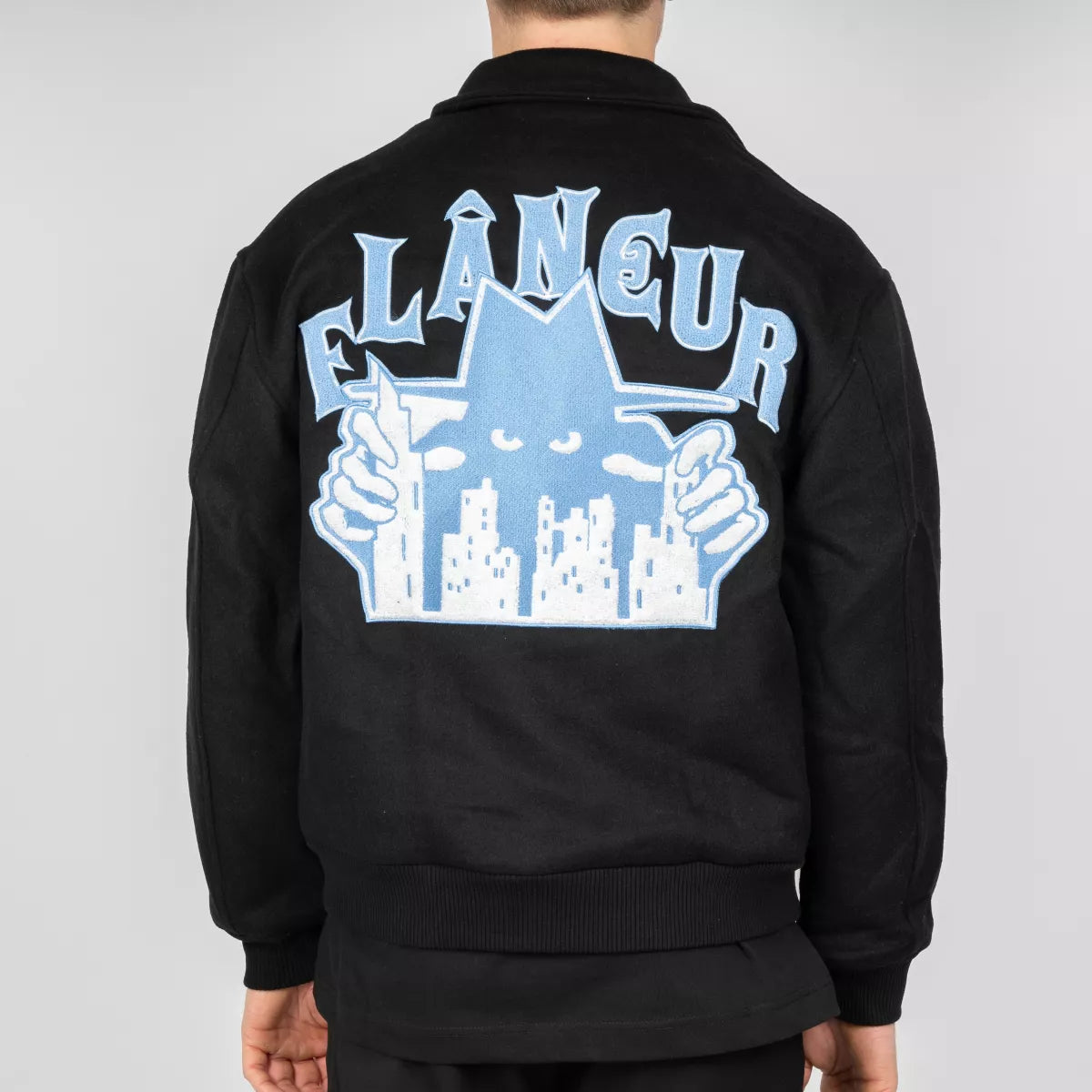 Flaneur Varsity Jacket Zwart