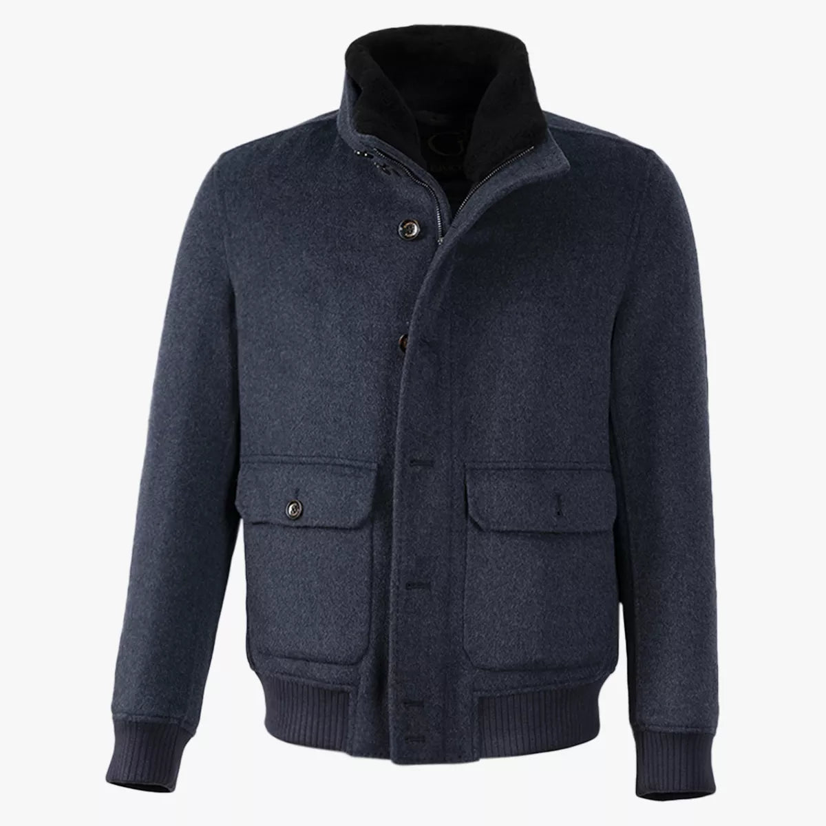 GIMO'S Bomber Blauw met Bont