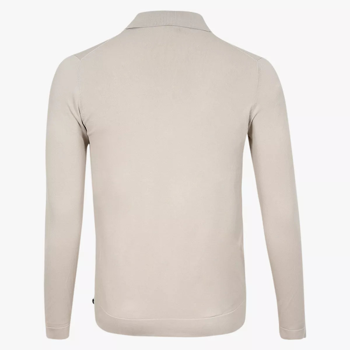 Genti polo lange mouw beige