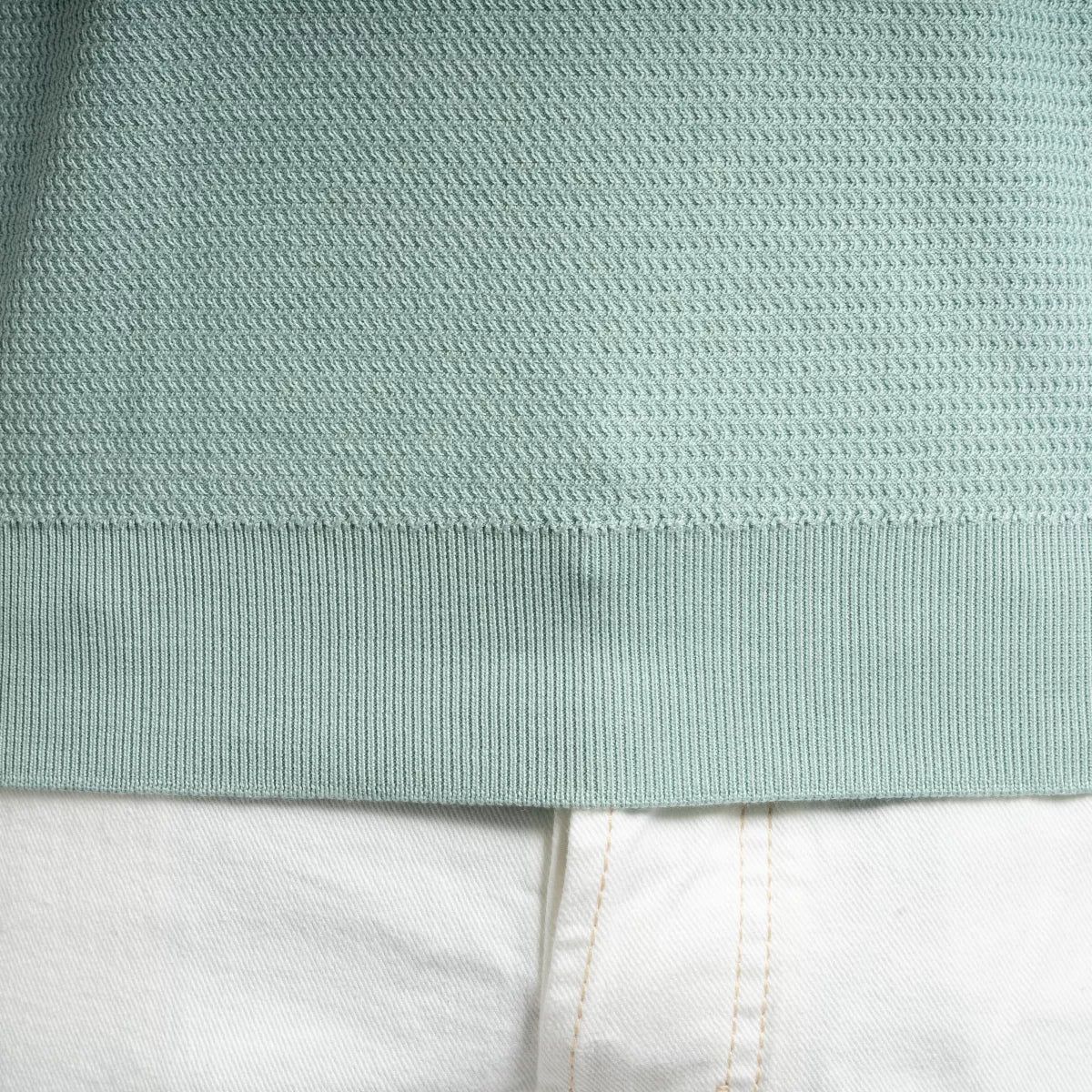 Gran Sasso Gebreide Polo Aqua Blauw | Seta-Cotone